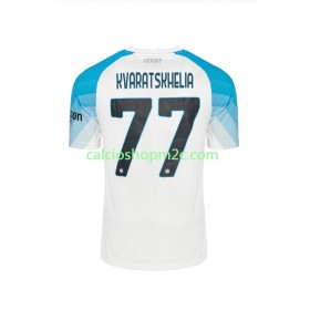 Napoli Face Game Kvaratskhelia 77 Maglia Prima 2022/2023 Manica Corta